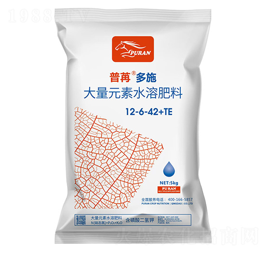 大量元素水溶肥料12-6-40+TE-普苒多施